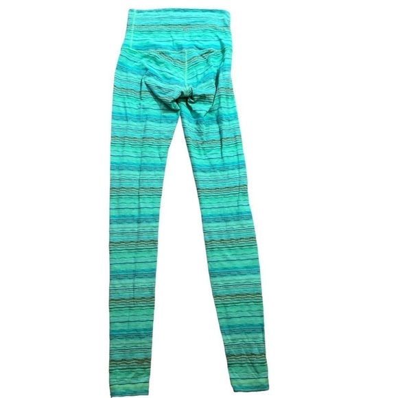 Lululemon Wunder Under Pant Space Dye Twist Dragonfly Naval Blue Green Sz 4 Rare - Picture 6 of 11